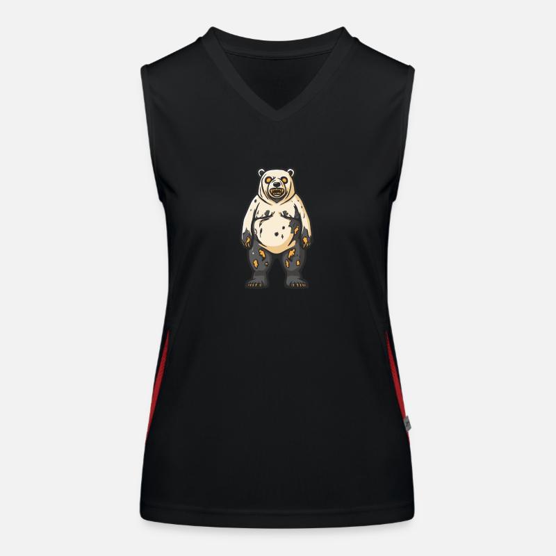 Eisbär Halloween Tier Funktionelles Kontrast-Tank Top für Frauen