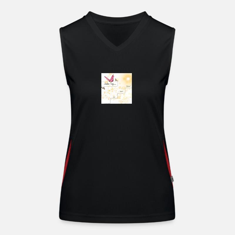 Motivation - Women's Functional Contrast Tank Top - black/red