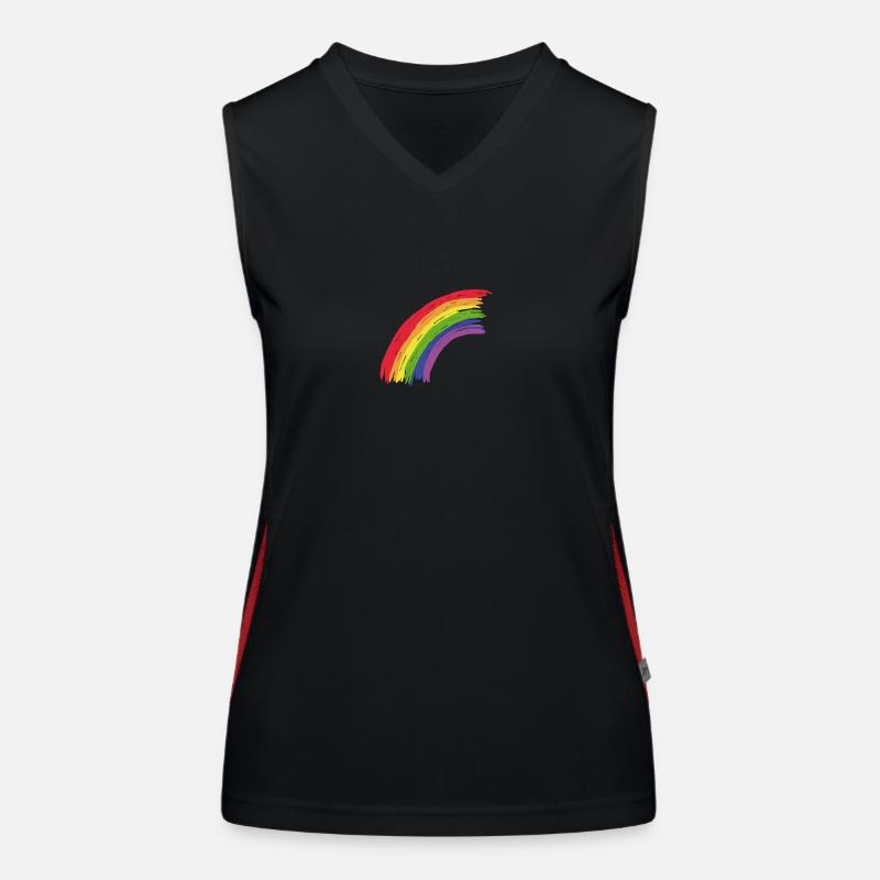 Regenbogen Funktionelles Kontrast-Tank Top für Frauen