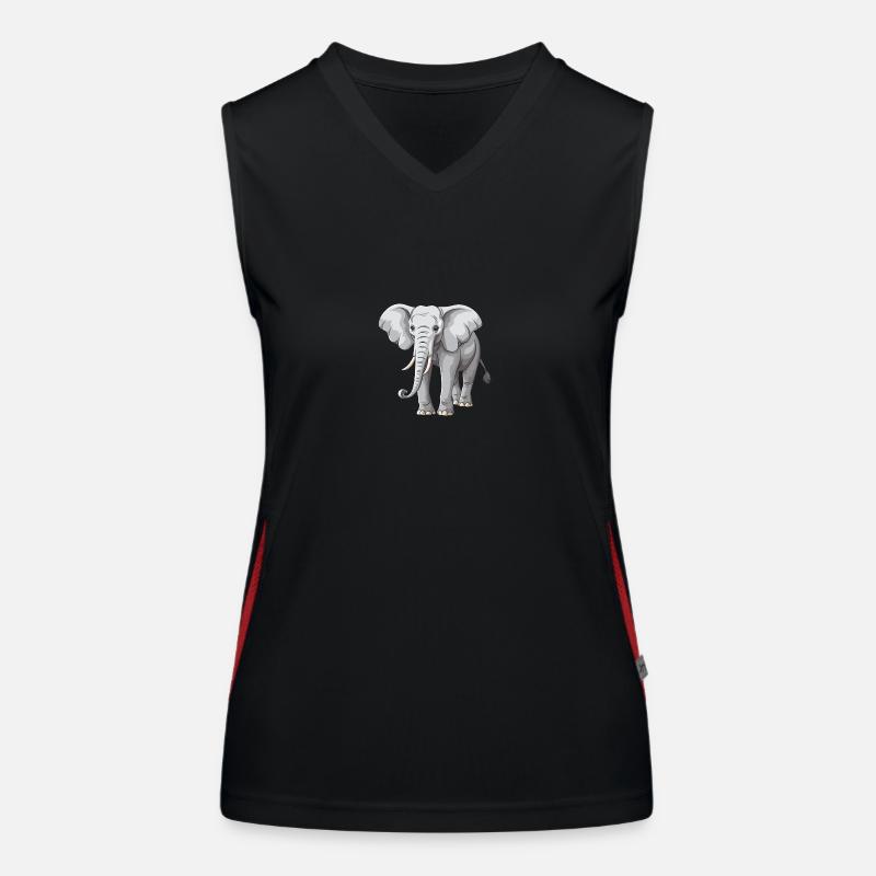 Animal éléphant Débardeur respirant contrasté Femme