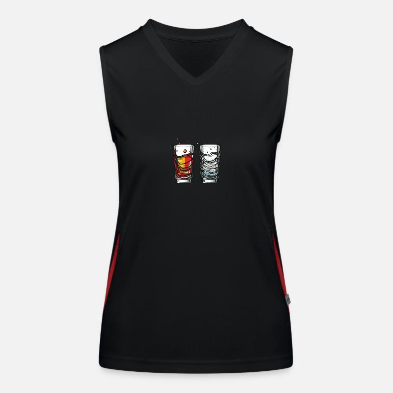 Tequila Glas Funktionelles Kontrast-Tank Top für Frauen
