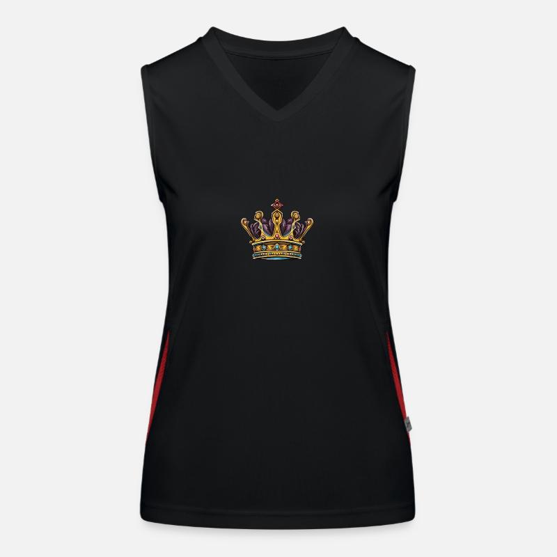Symbole de la couronne Débardeur respirant contrasté Femme