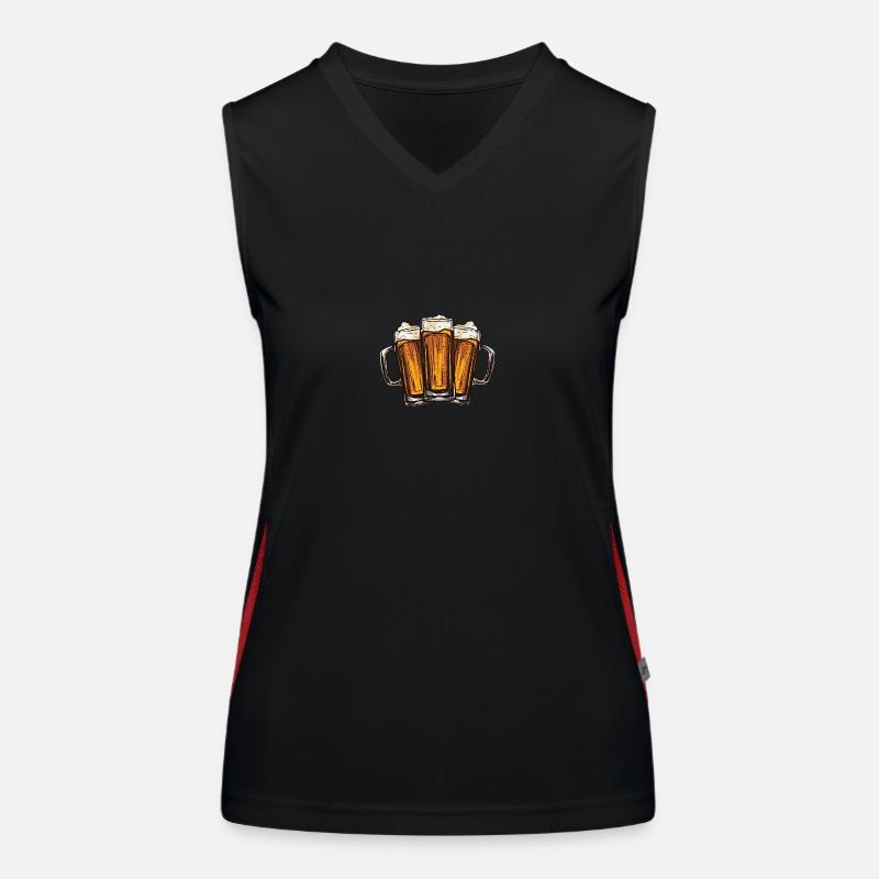 Bier Team Bierglas Funktionelles Kontrast-Tank Top für Frauen