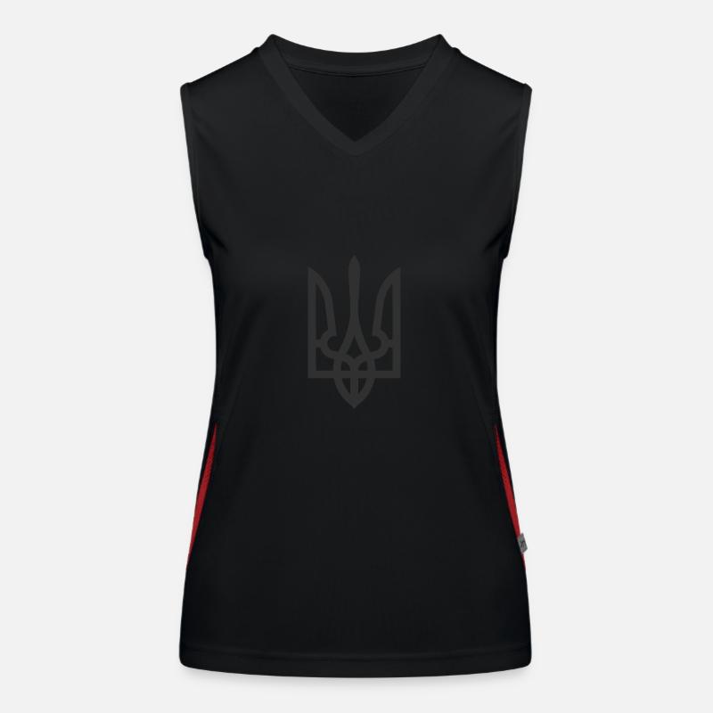 Ukrainisches Tryzub-Symbol Funktionelles Kontrast-Tank Top für Frauen