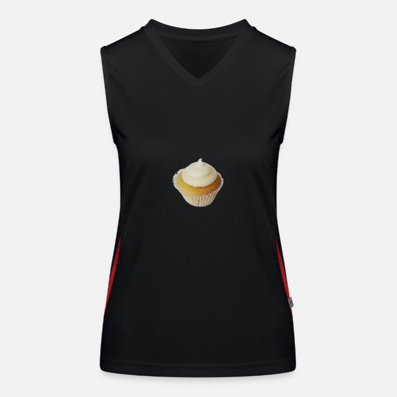Cupcake Geschenkidee Muffin lecker Essen Funktionelles Kontrast-Tank Top für Frauen