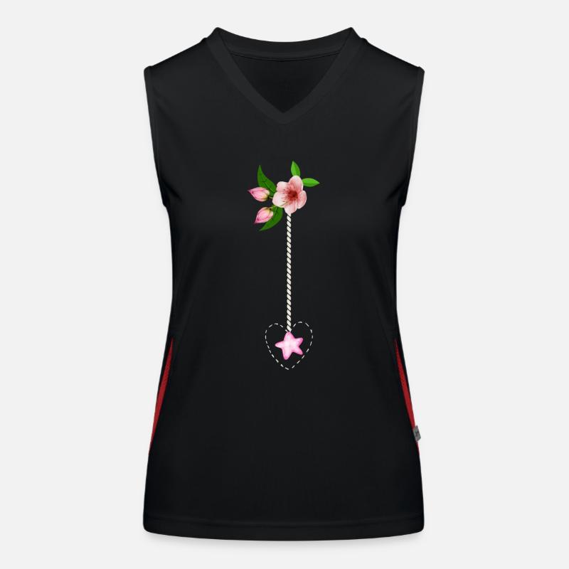 Composition florale Débardeur respirant contrasté Femme
