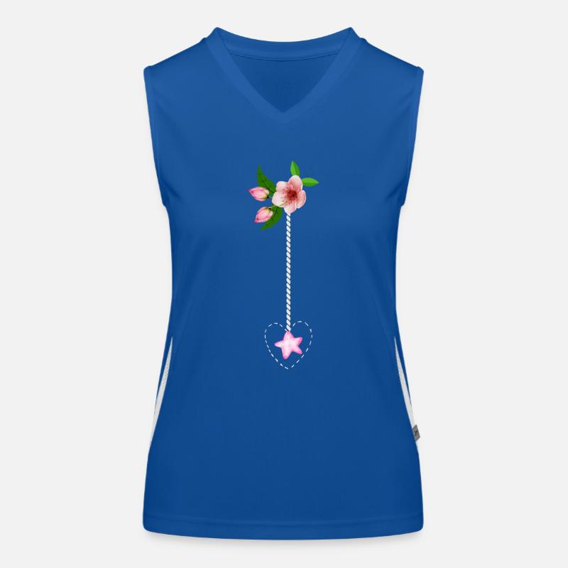 Composition florale Débardeur respirant contrasté Femme