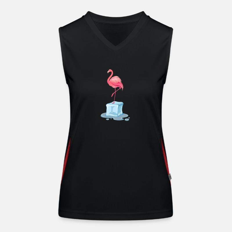 exotischer Eisbade-Flamingo Winterschwimmen eisbad Funktionelles Kontrast-Tank Top für Frauen