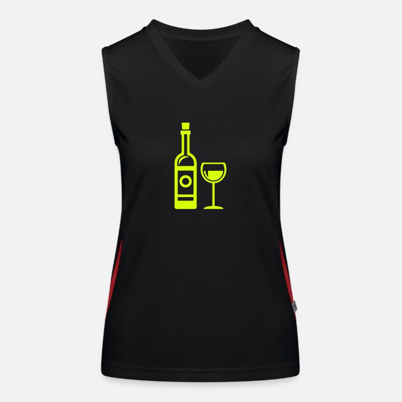 Wine glass Women's Functional Contrast Tank Top