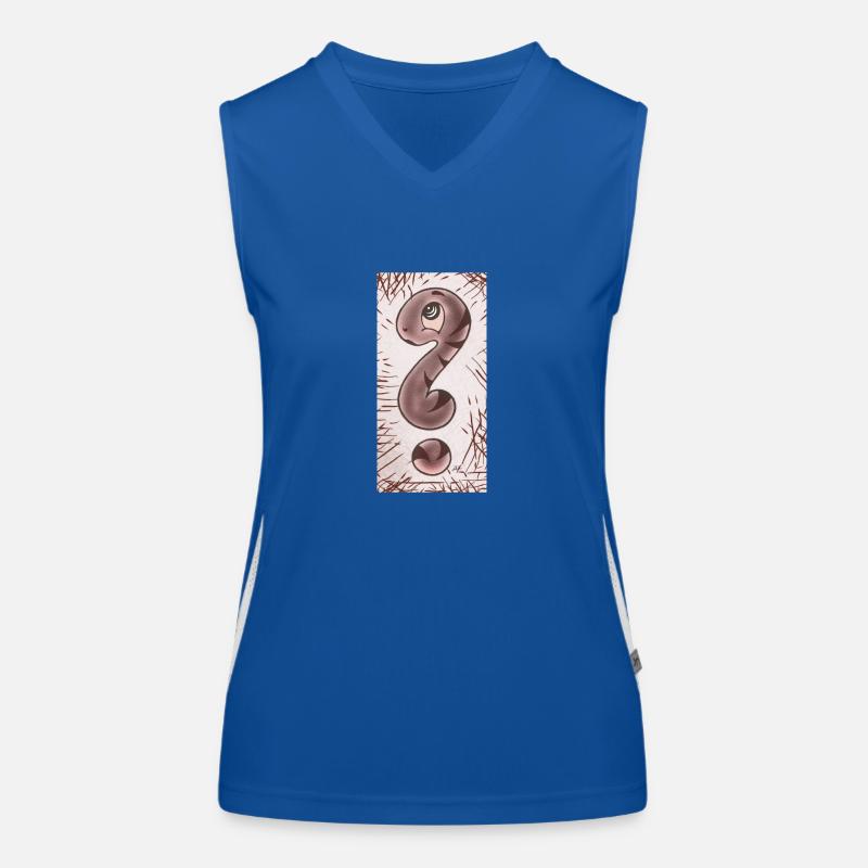 Point d’interrogation serpent brun étroit Débardeur respirant contrasté Femme