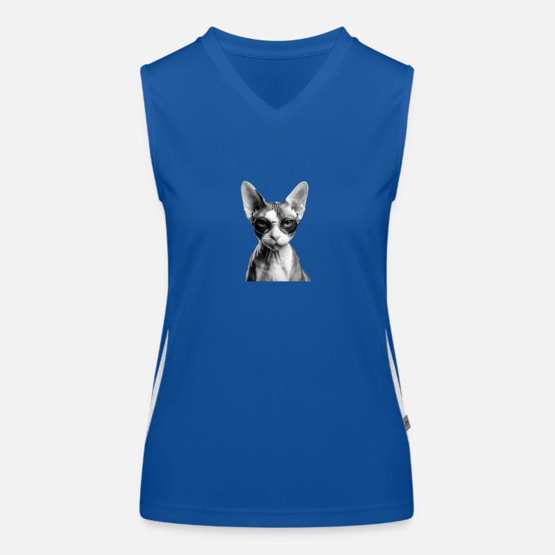 Sphynx peu impressionné Débardeur respirant contrasté Femme