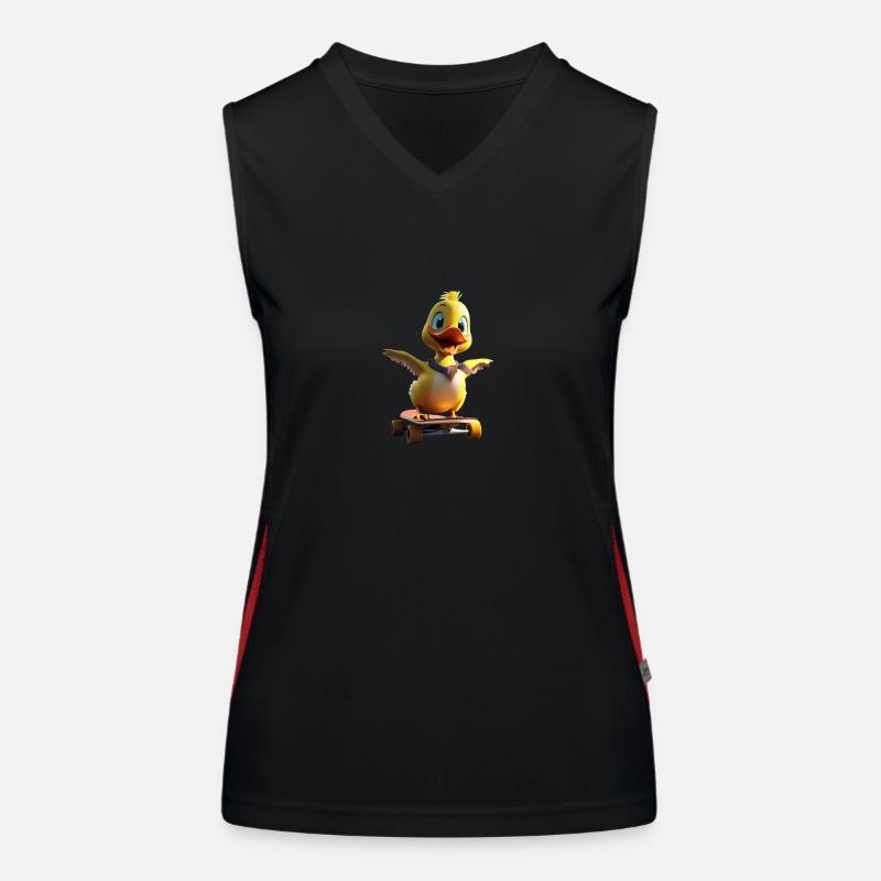 Skating Duck Women's Functional Contrast Tank Top