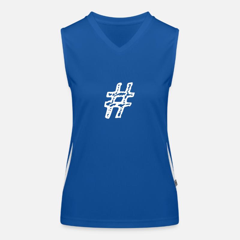 Hashtag Funktionelles Kontrast-Tank Top für Frauen