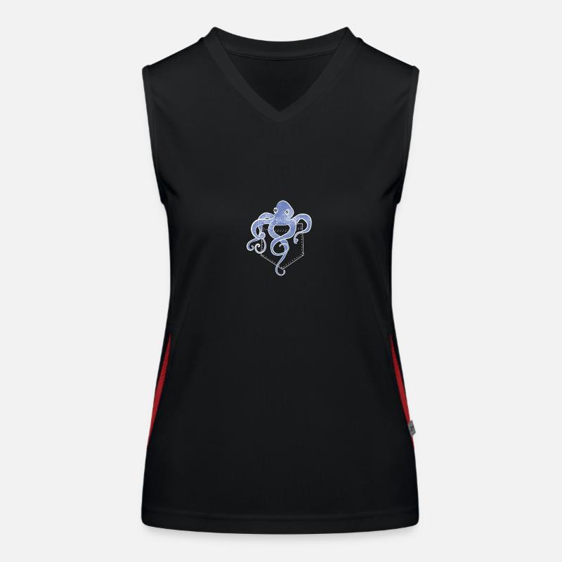 Nette blaue Krake Funktionelles Kontrast-Tank Top für Frauen