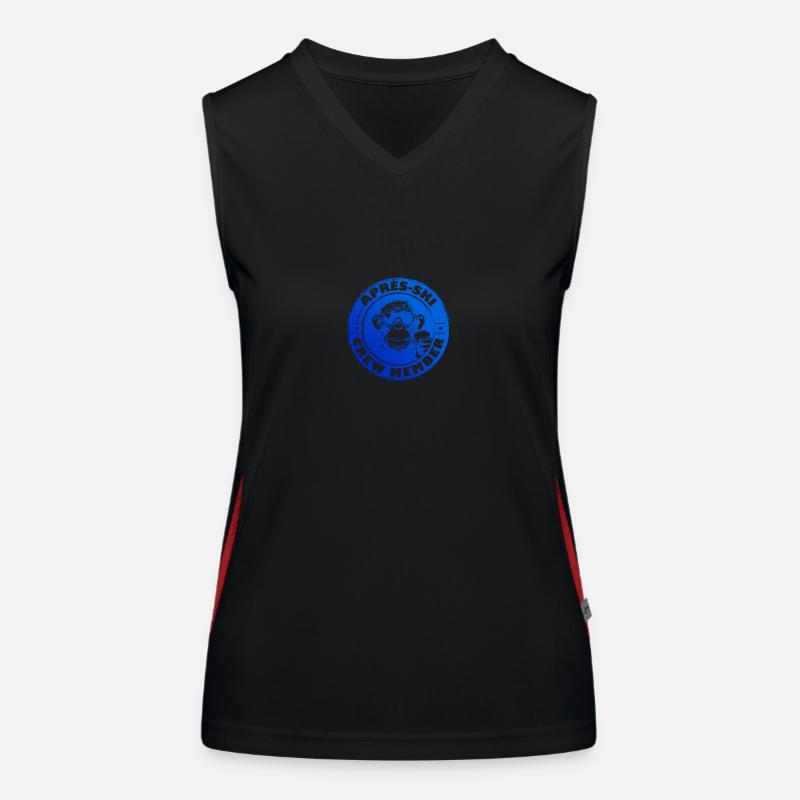 Affe Apres Ski Team Spruch Funktionelles Kontrast-Tank Top für Frauen