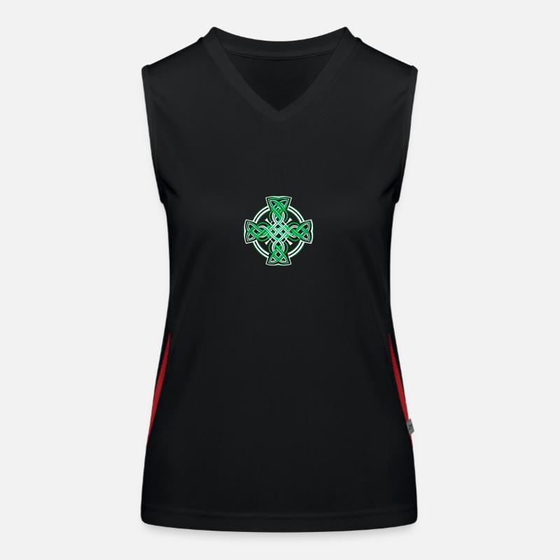 Croix celte Débardeur respirant contrasté Femme