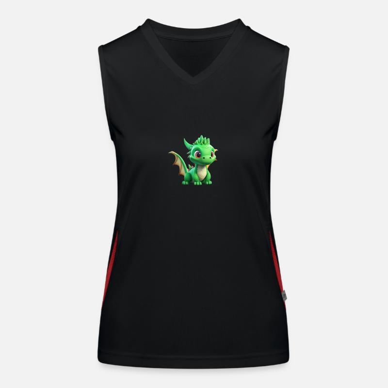 Spike - Women's Functional Contrast Tank Top - black/red