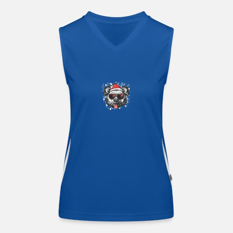 Koala Christmas Funny Women's Functional Contrast Tank Top