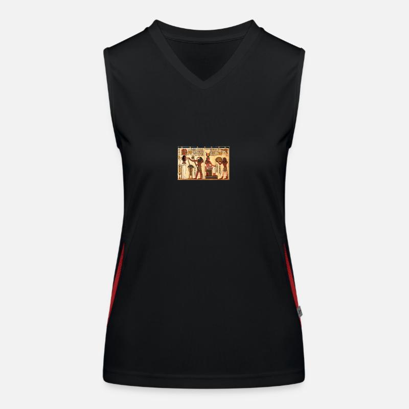 Ancient Egyptian Hiroglyphs Women's Functional Contrast Tank Top