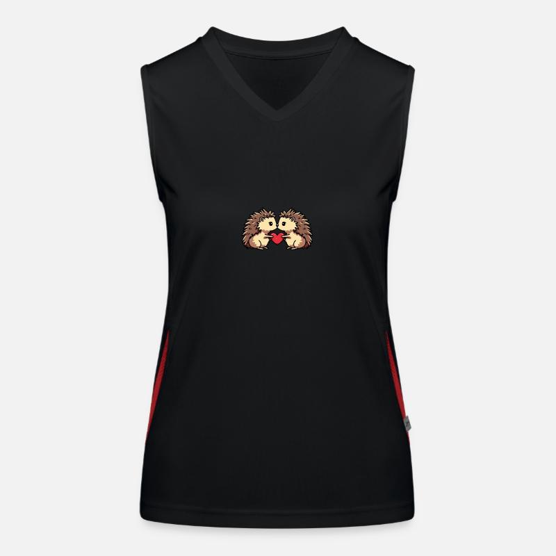 Igel Paar Herz Funktionelles Kontrast-Tank Top für Frauen