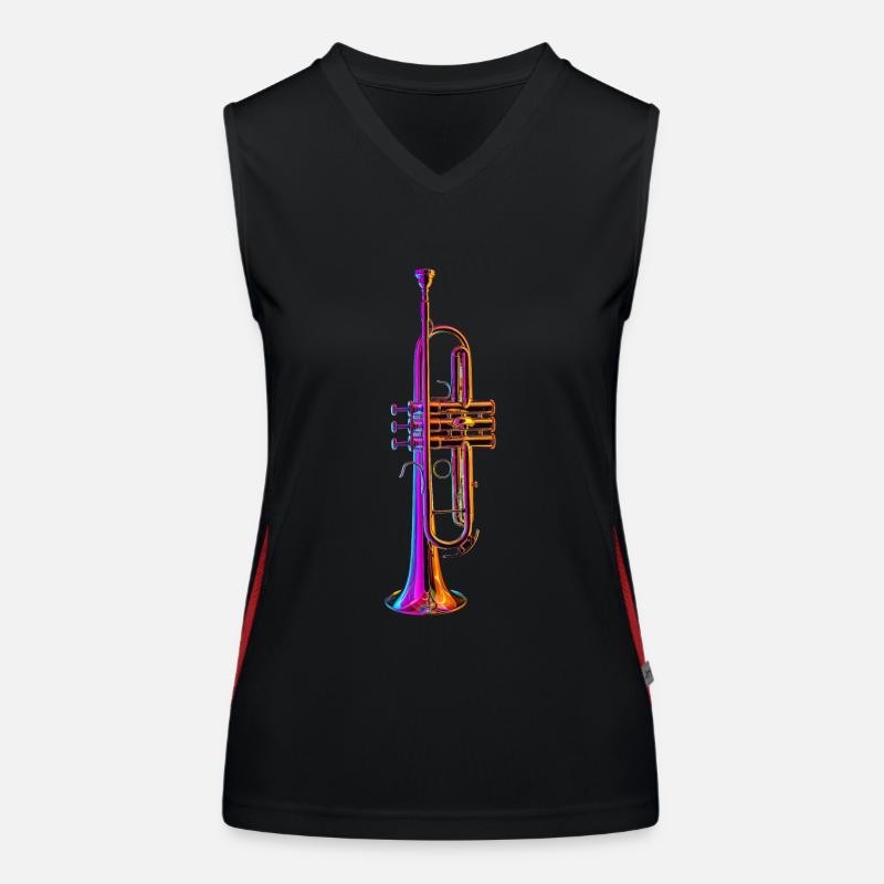 Trompete Funktionelles Kontrast-Tank Top für Frauen