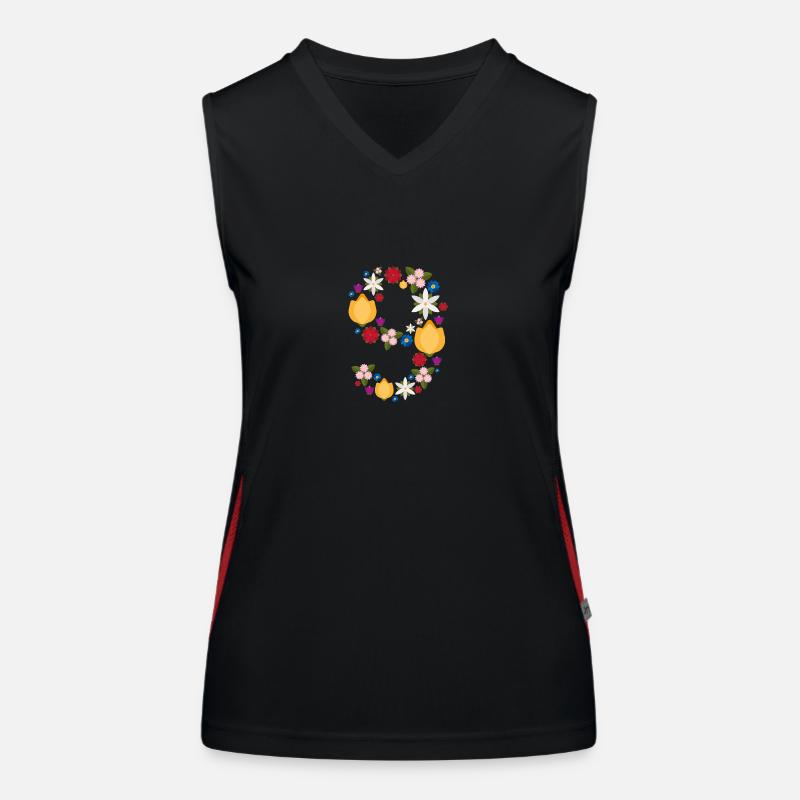 Flowers 9 Funktionelles Kontrast-Tank Top für Frauen