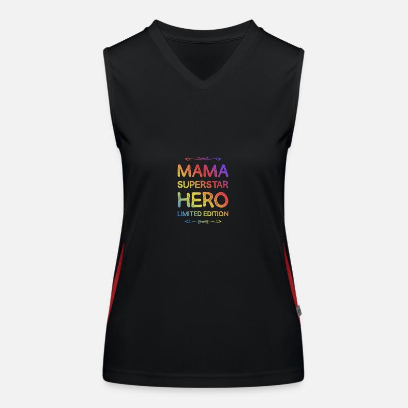 Beste Mama Held Spruch Funktionelles Kontrast-Tank Top für Frauen