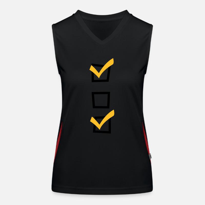 Checkbox mir zwei Haken Funktionelles Kontrast-Tank Top für Frauen