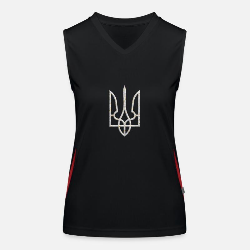 Armoiries de l’Ukraine Gyrfalcon Trident Trident Marbre 2 Débardeur respirant contrasté Femme