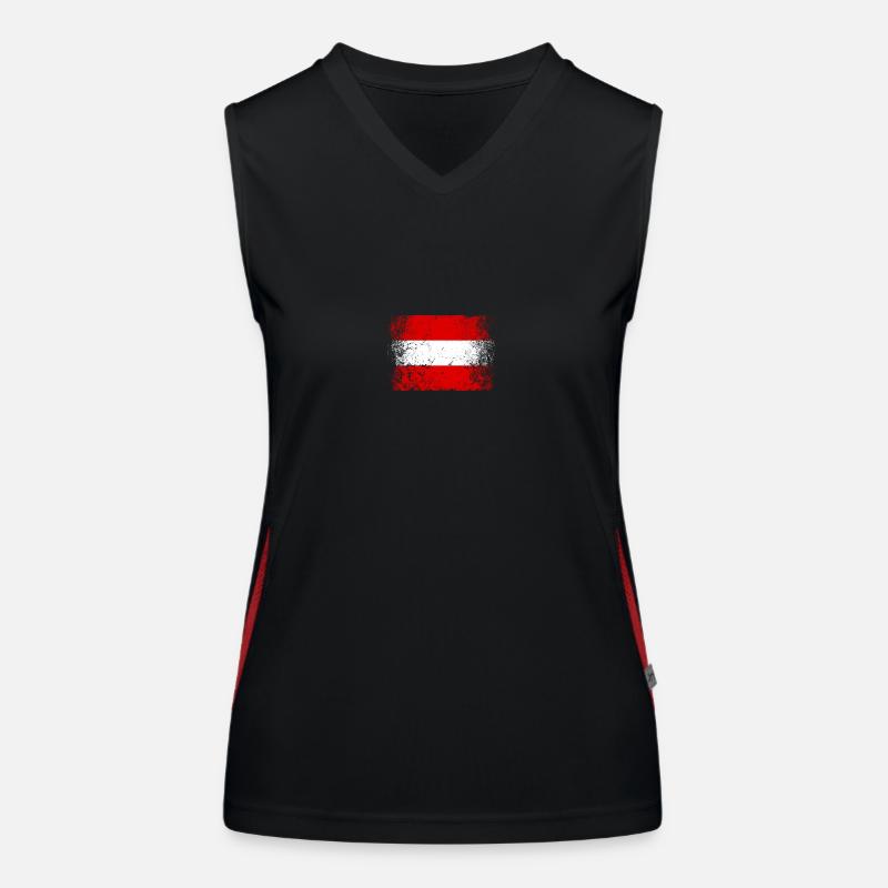 Austria Austrian Flag Vintage Women's Functional Contrast Tank Top