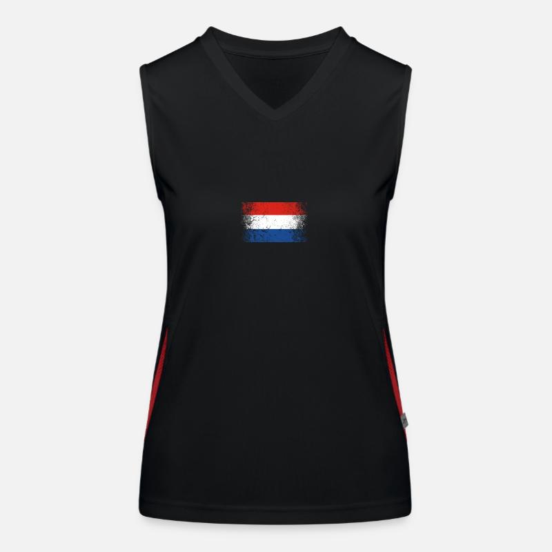 Netherlands Dutch Flag Vintage Women's Functional Contrast Tank Top