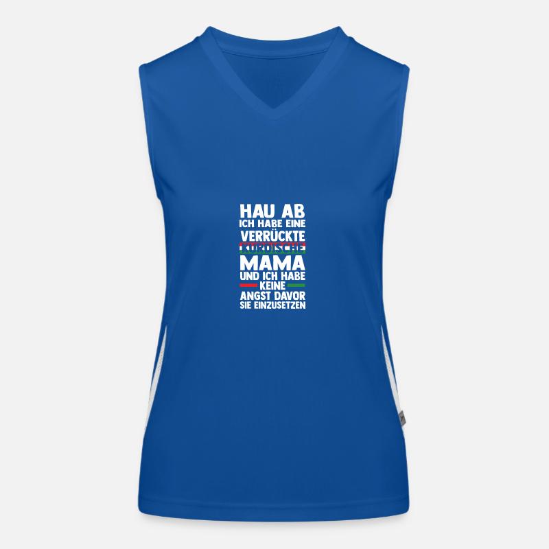 Kurden Mama Mutter Kurdistan Funktionelles Kontrast-Tank Top für Frauen