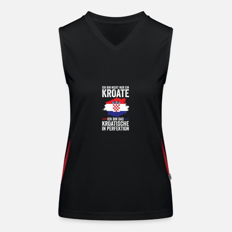 Croate Croate Croatie Débardeur respirant contrasté Femme