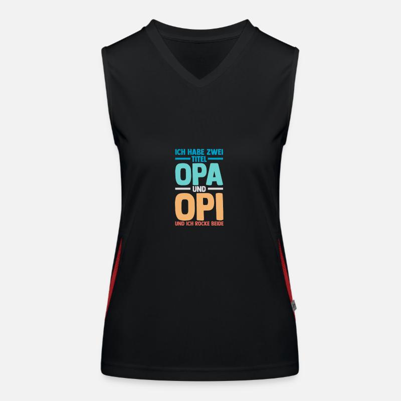 Ich Habe Zwei Titel Opa Und Mama Funktionelles Kontrast-Tank Top für Frauen