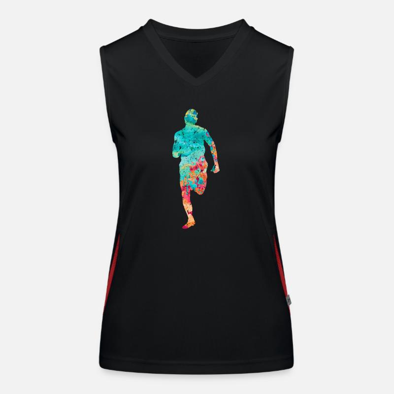 Jogging et course à pied Débardeur respirant contrasté Femme