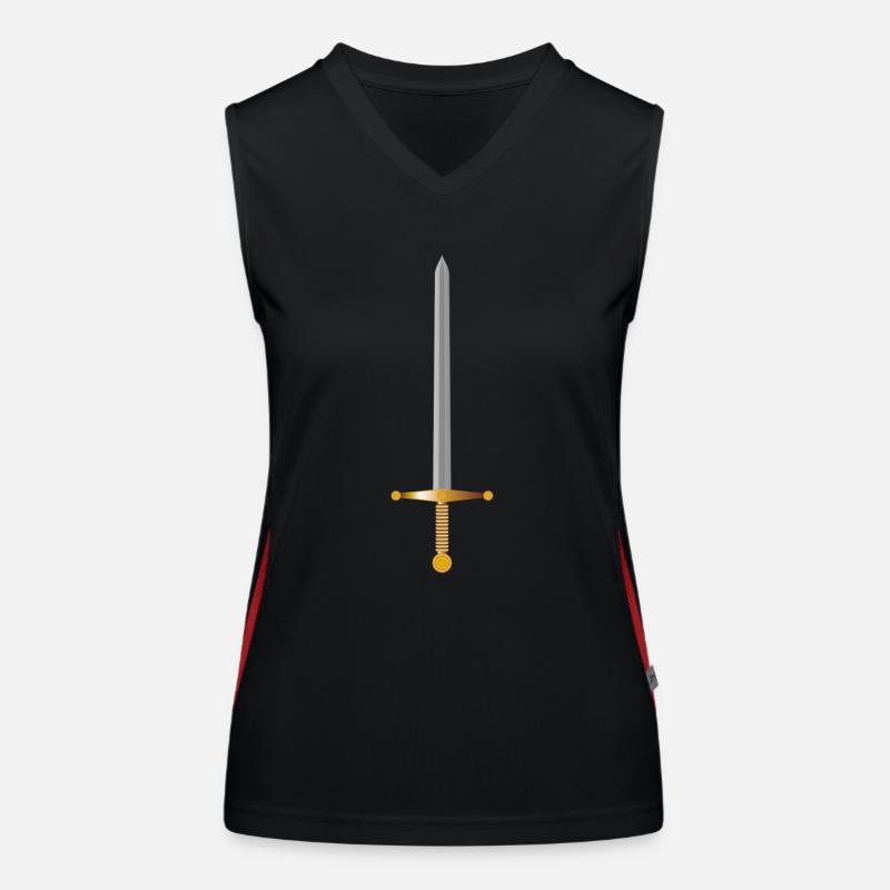 épée épée de chevalier chevalier armor184 Débardeur respirant contrasté Femme