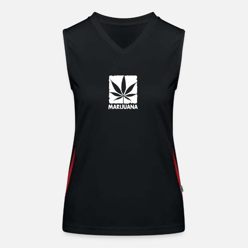 marijuana in boxed Funktionelles Kontrast-Tank Top für Frauen