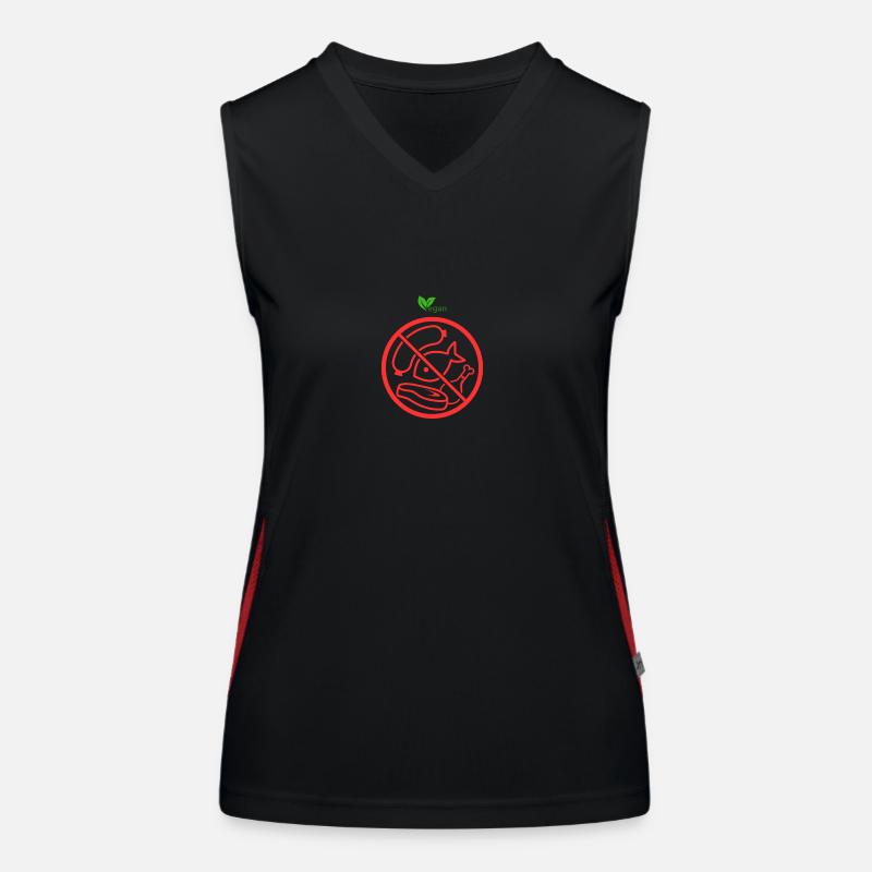 Tierrechte vegan Funktionelles Kontrast-Tank Top für Frauen