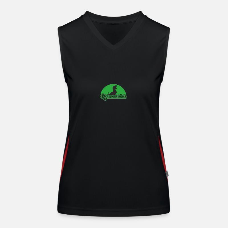 Retrosaurus oh Funktionelles Kontrast-Tank Top für Frauen