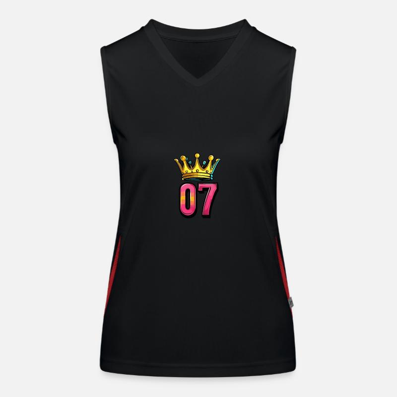 Maillot à 7 chiffres Couronne Débardeur respirant contrasté Femme
