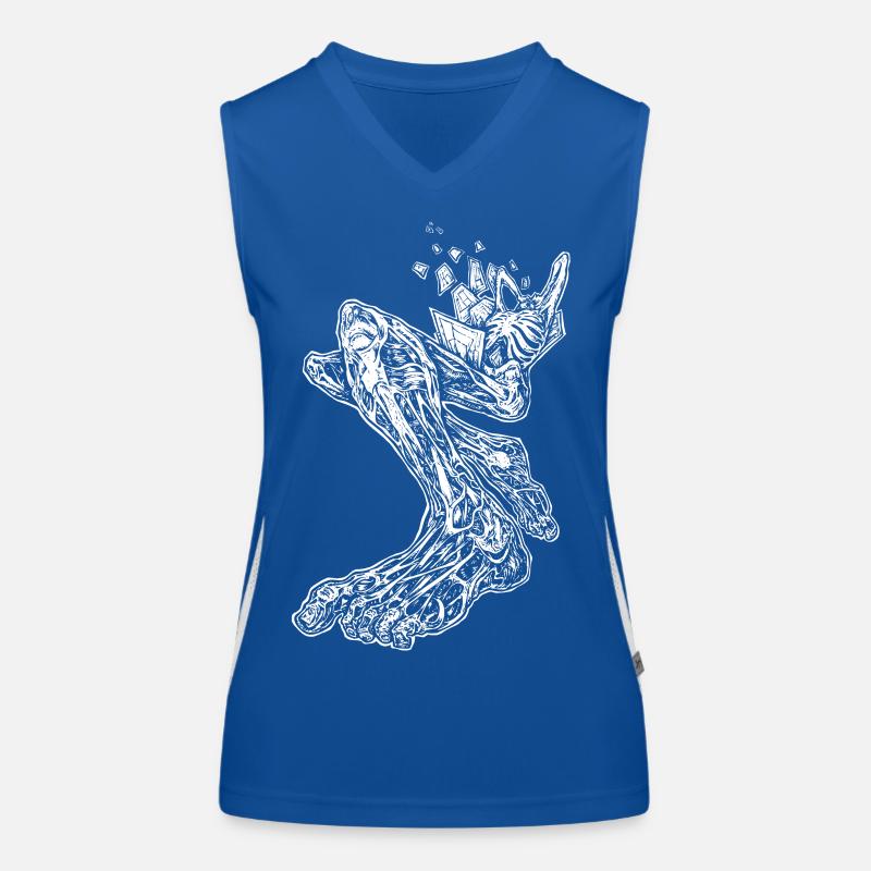 "Burst" (white) Women's Functional Contrast Tank Top