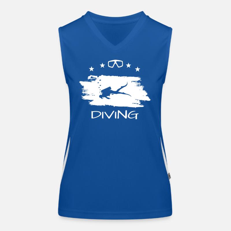 Diving Funktionelles Kontrast-Tank Top für Frauen