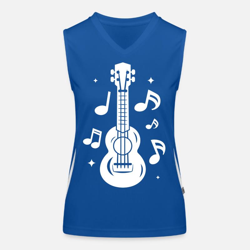 Ukulele Funktionelles Kontrast-Tank Top für Frauen
