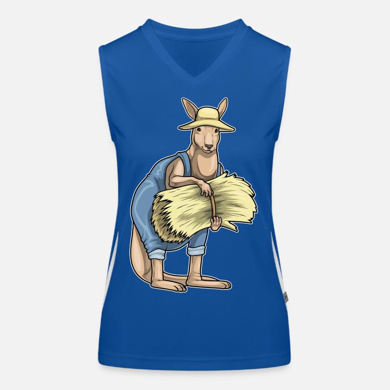 Kangaroo Farmer Straw Farm Women's Functional Contrast Tank Top