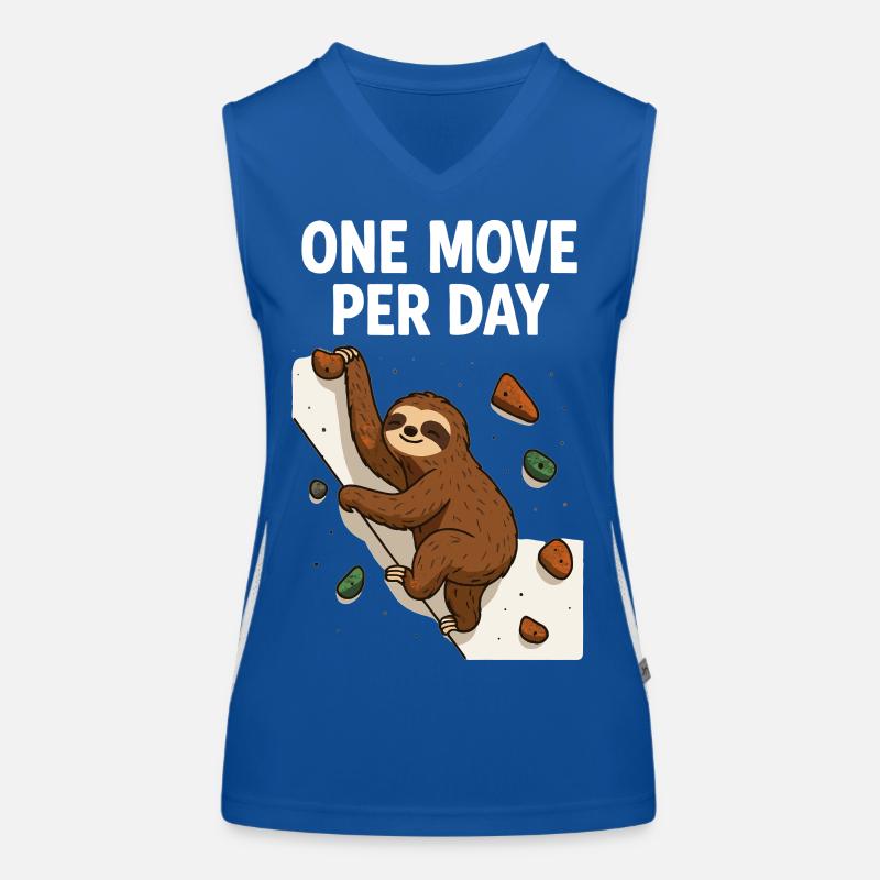 Faultier Bouldern: One Move Per Day Design Funktionelles Kontrast-Tank Top für Frauen