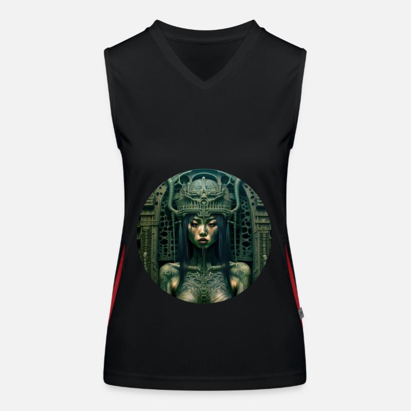 Dunkle Fee Funktionelles Kontrast-Tank Top für Frauen