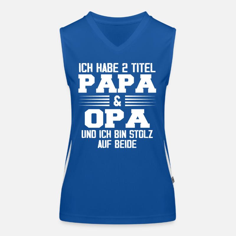 Opa Ich Habe Zwei Titel Und Bin Stolz Funktionelles Kontrast-Tank Top für Frauen