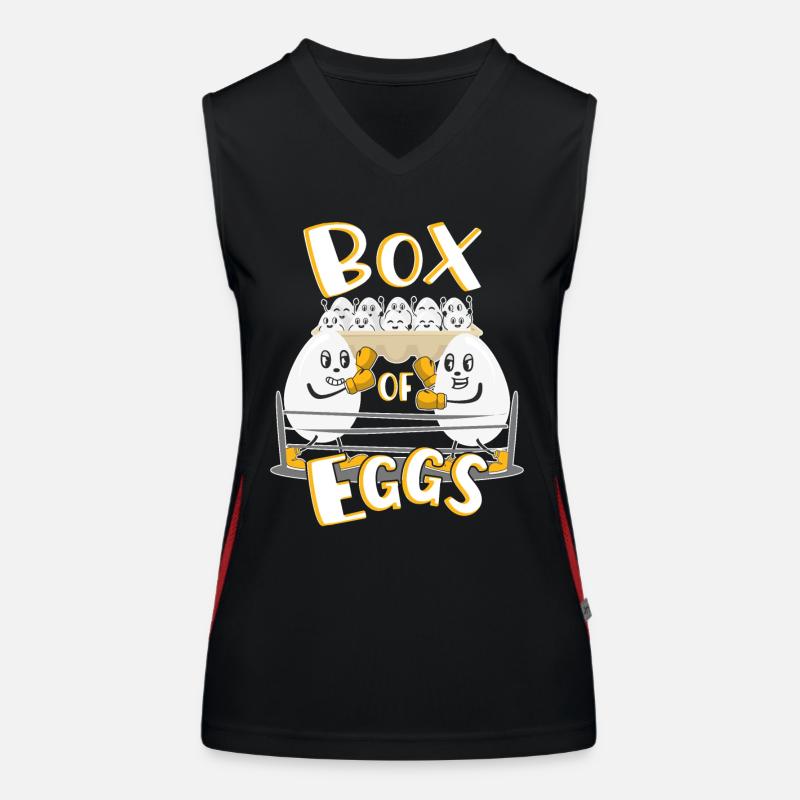 Funny Box Of Eggs - Cool Eggs Farmer Gift Idea Funktionelles Kontrast-Tank Top für Frauen