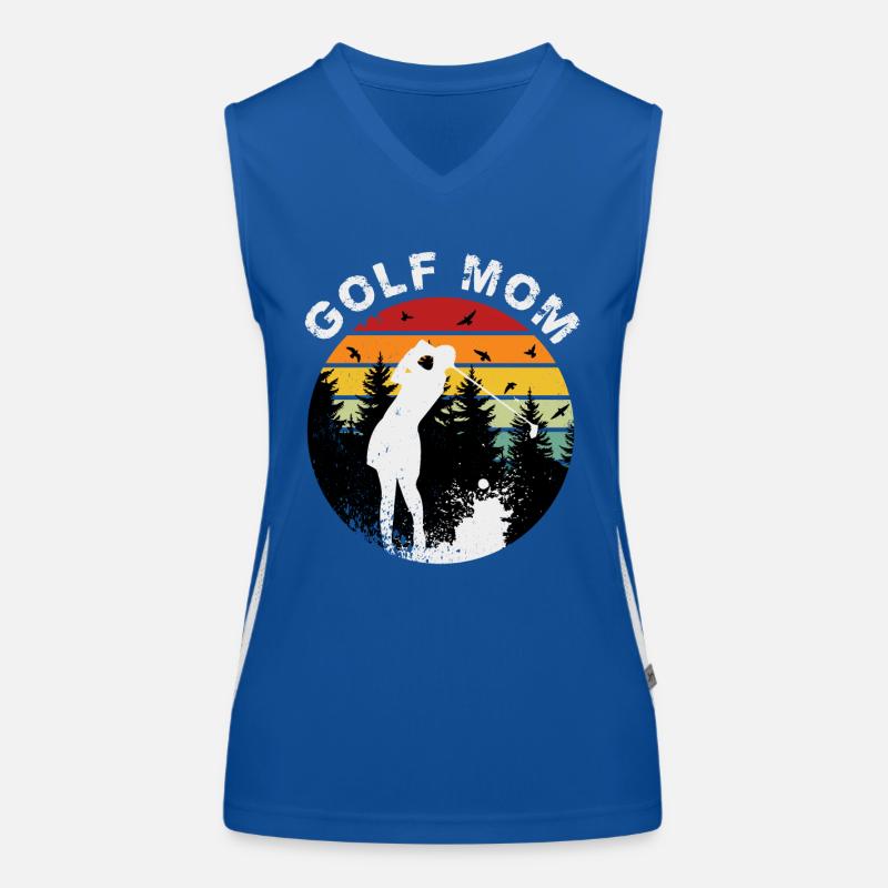 Golf Mom Muttertag Golferin Golf spielen Golfplatz Funktionelles Kontrast-Tank Top für Frauen