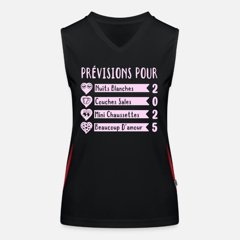 Grossesse Prévisions Pour 2025 Future Maman cadeau Débardeur respirant contrasté Femme